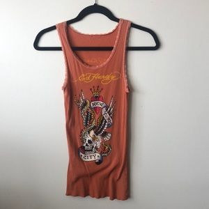 ORIGINAL FIRST LAUNCH LIMITED ED. jeweled ed hardly christian audigier NYC tank